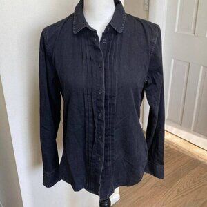 Madewell Black Denim Button Down Shirt Medium